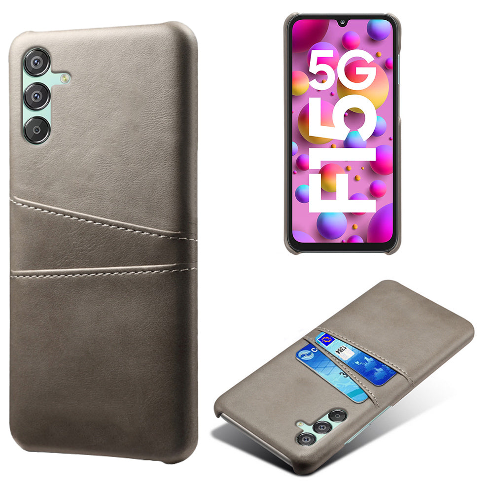 For Samsung Galaxy F15 5G / M15 5G Case PU Leather Hard PC Shockproof Shell with 2 Card Slots For Samsung Galaxy F15 5G / M15 5G Case PU Leather Hard PC Shockproof Shell with 2 Card Slots